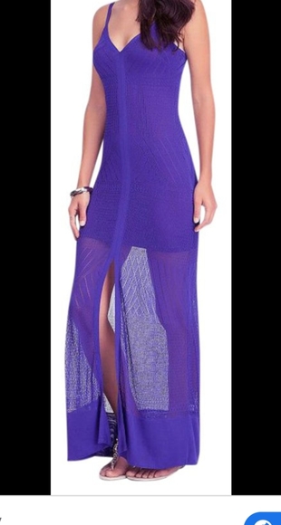 Bebe purple maxi casual dress - Picture 4 of 8